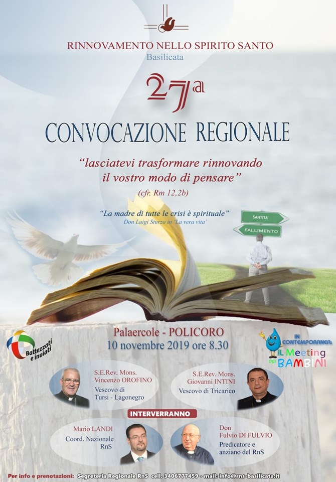 Convocazione Regionale Del Rinnovamento Nello Spirito Diocesi Di Tursi